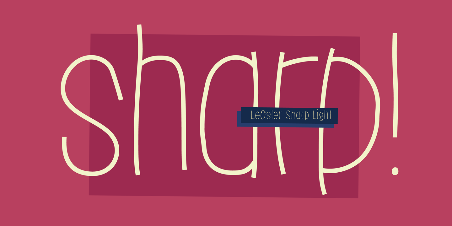 LeOsler Sharp Light Font preview
